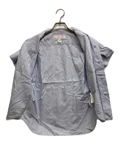 COMME des GARCONS SHIRT（コムデギャルソンシャツ）COMME des GARCONS SHIRT (コムデギャルソンシャツ) ハートストライプシャツ ブルー サイズ:Sの古着・服飾アイテム