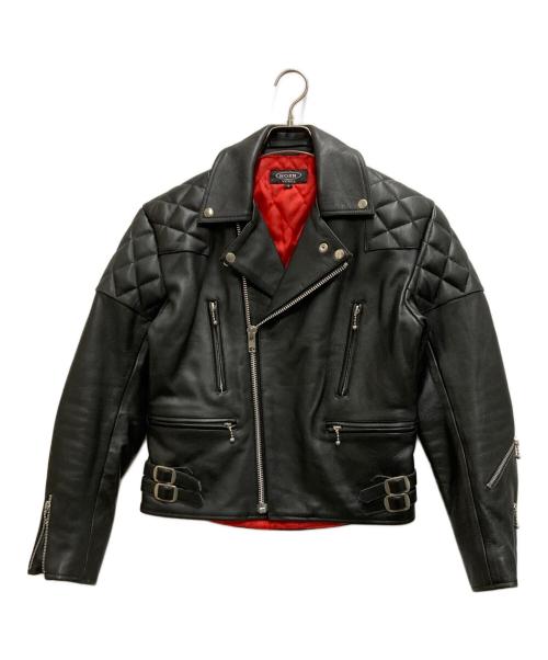 HORN WORKS（ホーンワークス）HORN WORKS (ホーンワークス) ダブルライダースジャケット ブラック サイズ:Sの古着・服飾アイテム