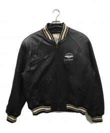 AVIREX（アヴィレックス）の古着「SHEEP SKIN VARSITY JACKET」｜ブラック
