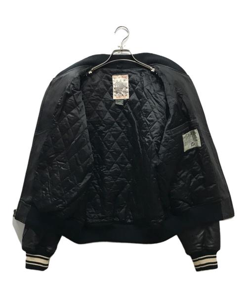 AVIREX（アヴィレックス）AVIREX (アヴィレックス) SHEEP SKIN VARSITY JACKET ブラック サイズ:Sの古着・服飾アイテム