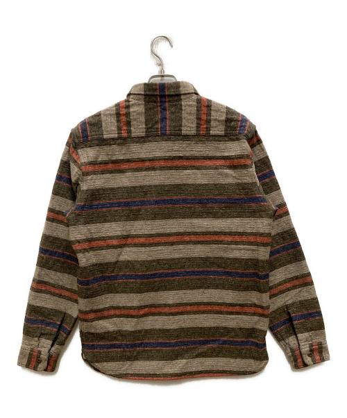 RRL（ダブルアールエル）RRL (ダブルアールエル) PRESTON SPORTS SHIRTS ブラウン×レッド サイズ:Mの古着・服飾アイテム