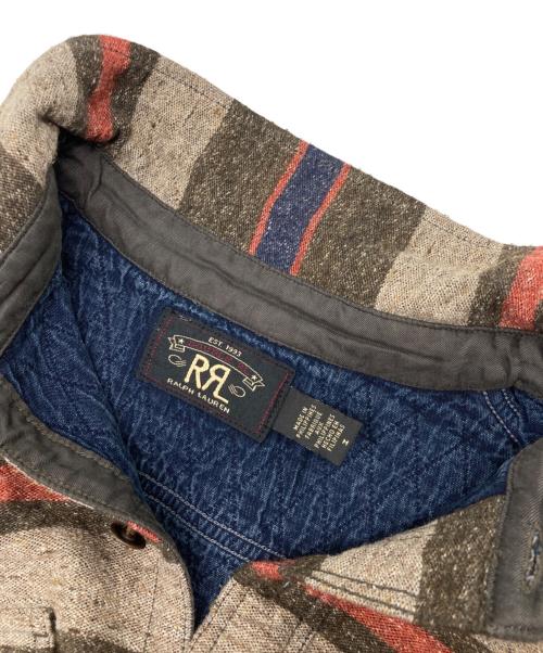 RRL（ダブルアールエル）RRL (ダブルアールエル) PRESTON SPORTS SHIRTS ブラウン×レッド サイズ:Mの古着・服飾アイテム