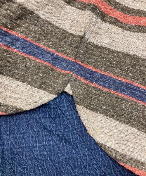 RRL（ダブルアールエル）RRL (ダブルアールエル) PRESTON SPORTS SHIRTS ブラウン×レッド サイズ:Mの古着・服飾アイテム