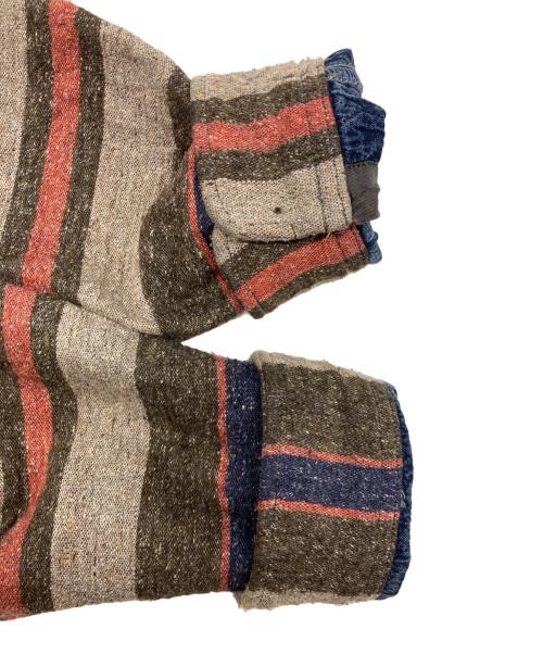 RRL（ダブルアールエル）RRL (ダブルアールエル) PRESTON SPORTS SHIRTS ブラウン×レッド サイズ:Mの古着・服飾アイテム