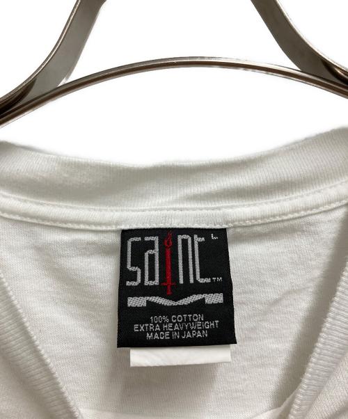 SAINT MICHAEL（セントマイケル）SAINT MICHAEL (セントマイケル) SS TEE RIBON SAINT ホワイト サイズ:Lの古着・服飾アイテム
