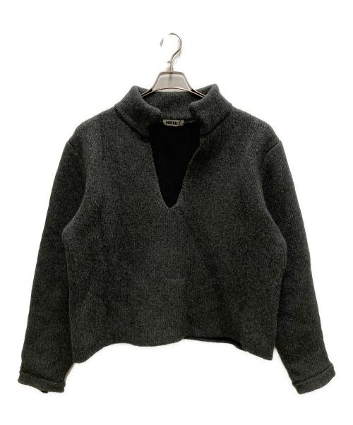 NKNIT（ンニット）NKNIT (ンニット) スキッパーニット グレーの古着・服飾アイテム