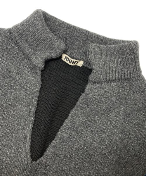 NKNIT（ンニット）NKNIT (ンニット) スキッパーニット グレーの古着・服飾アイテム