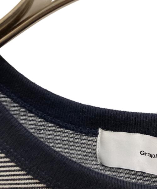Graphpaper（グラフペーパー）Graphpaper (グラフペーパー) Narrow Border S/S Tee ネイビー サイズ:2の古着・服飾アイテム