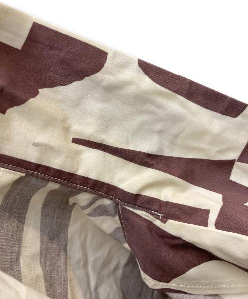 PHEENY（フィーニー）PHEENY (フィーニー) Print typewriter pajamas shirt ベージュ×ブラウン サイズ:FREEの古着・服飾アイテム