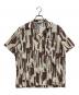 PHEENY（フィーニー）の古着「Print typewriter pajamas shirt」｜ベージュ×ブラウン