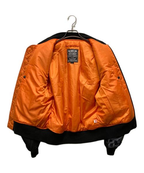 Hysteric Glamour（ヒステリックグラマー）Hysteric Glamour (ヒステリックグラマー) TYPE LOGO MA-1 ブラック×グレー サイズ:Mの古着・服飾アイテム