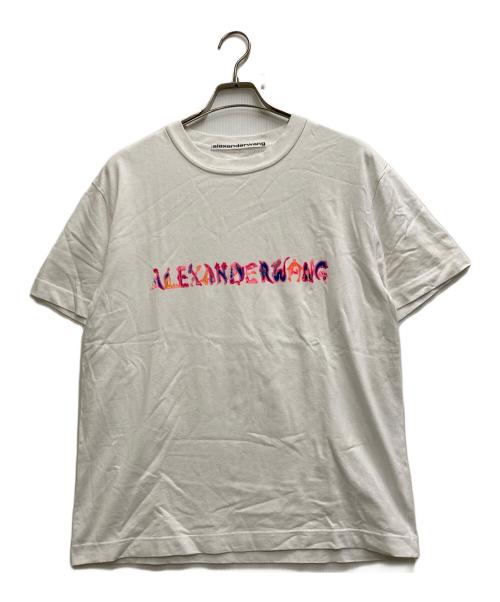ALEXANDER WANG（アレキサンダー・ワン）ALEXANDER WANG (アレキサンダーワン) SHORT SLEEVE TEE WITH LOGO GRAPHIC ホワイト サイズ:Mの古着・服飾アイテム