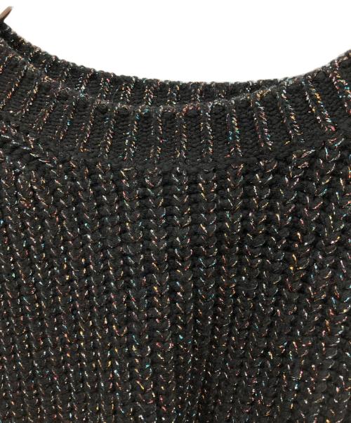 MEIAS（メイアス）MEIAS (メイアス) コスモプルオーバーニット ブラック サイズ:Lの古着・服飾アイテム