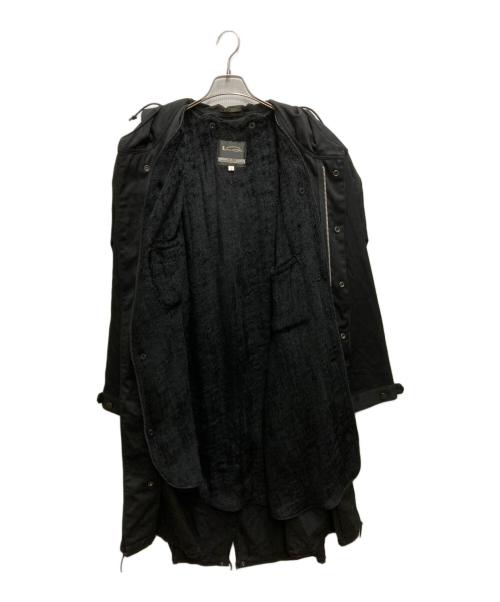 LQ MEN by WORK'S & FRIENDS（エルキューメン バイワークスアンドフレンズ）LQ MEN by WORK'S & FRIENDS (エルキューメン バイワークスアンドフレンズ) 90’s ウールギャバ ライナー付モッズコート ブラック サイズ:Ⅼの古着・服飾アイテム