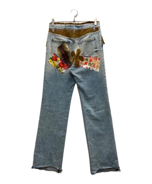 DSQUARED2（ディースクエアード）DSQUARED2 (ディースクエアード) フリンジデニムパンツ インディゴ サイズ:34の古着・服飾アイテム