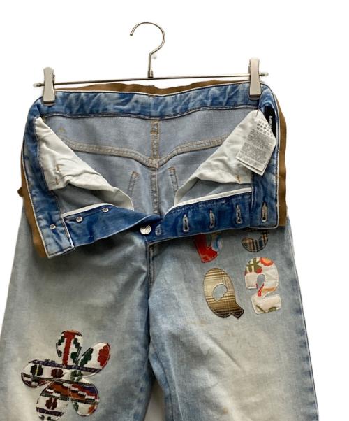 DSQUARED2（ディースクエアード）DSQUARED2 (ディースクエアード) フリンジデニムパンツ インディゴ サイズ:34の古着・服飾アイテム