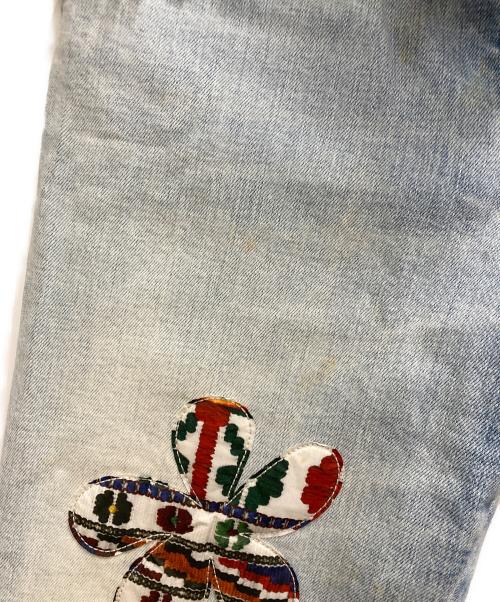 DSQUARED2（ディースクエアード）DSQUARED2 (ディースクエアード) フリンジデニムパンツ インディゴ サイズ:34の古着・服飾アイテム