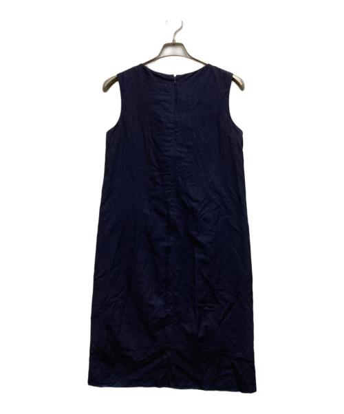 mina perhonen（ミナ ペルホネン）mina perhonen (ミナ ペルホネン) forest paradeシルクノースリーブワンピース ネイビー サイズ:36の古着・服飾アイテム