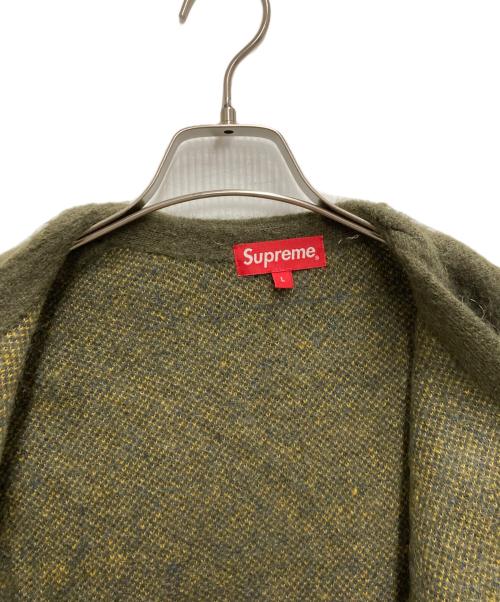 SUPREME（シュプリーム）Supreme (シュプリーム) Abstract Stripe Cardigan グリーン×イエロー サイズ:Ⅼの古着・服飾アイテム