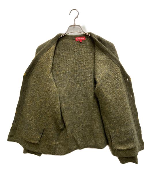 SUPREME（シュプリーム）Supreme (シュプリーム) Abstract Stripe Cardigan グリーン×イエロー サイズ:Ⅼの古着・服飾アイテム