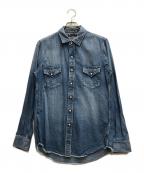 MINEDENIMマインデニム）の古着「デニムシャツ」｜ブルー