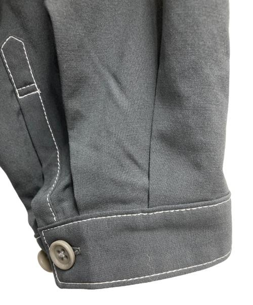 digawel（ディガウェル）DIGAWEL (ディガウェル) ウールポプリンVネックシャツカーディガン グレー サイズ:2の古着・服飾アイテム