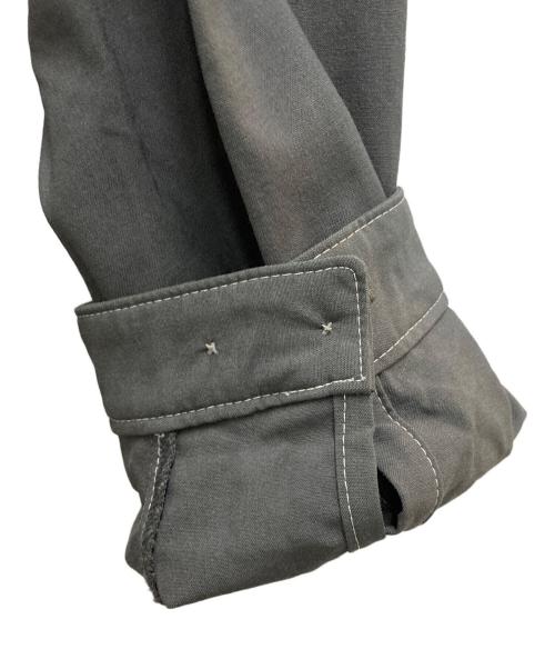 digawel（ディガウェル）DIGAWEL (ディガウェル) ウールポプリンVネックシャツカーディガン グレー サイズ:2の古着・服飾アイテム