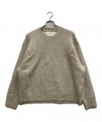 nonnotteノノット）の古着「Heavy Oz Wool Yak Knit Slit Crew Neck Pullover」｜ベージュ