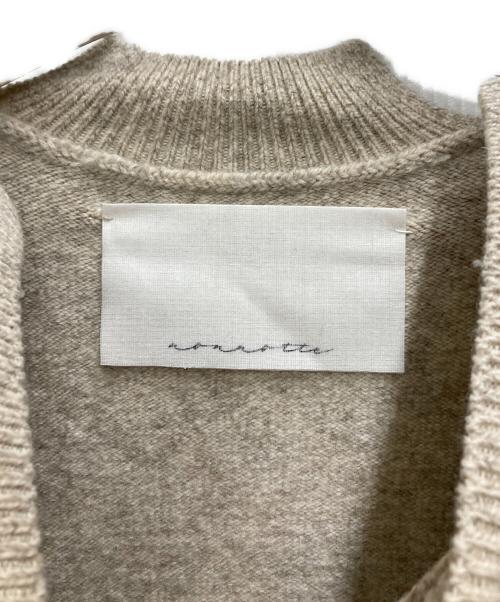 nonnotte（ノノット）nonnotte (ノノット) Heavy Oz Wool Yak Knit Slit Crew Neck Pullover ベージュ サイズ:freeの古着・服飾アイテム