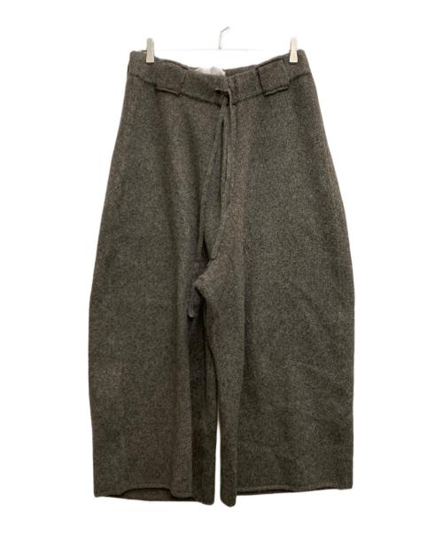 nonnotte（ノノット）nonnotte (ノノット) knit pants extra wide -heavy oz yak knit グレー サイズ:freeの古着・服飾アイテム