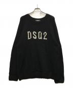 DSQUARED2ディースクエアード）の古着「DSQ2 PULLOVER ロゴ クルーネックセーター」｜ブラック