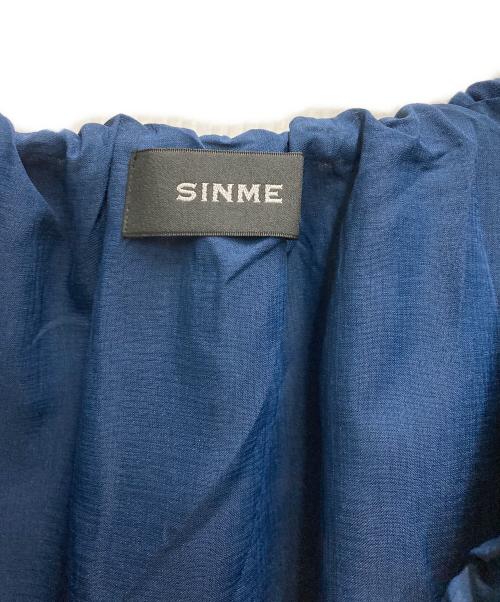 SINME（シンメ）SINME (シンメ) リネンオフショルダーブラウス ネイビー サイズ:FREEの古着・服飾アイテム