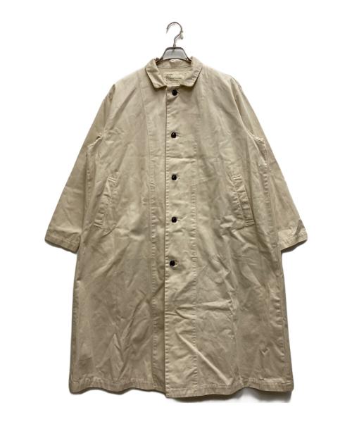 HARVESTY（ハーベスティー）HARVESTY (ハーベスティー) コットンチノクロスオーバーコート ベージュ サイズ:1の古着・服飾アイテム
