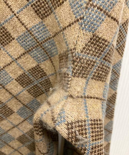 RRL（ダブルアールエル）RRL (ダブルアールエル) アーガイルVネックニット ブルー×ブラウン サイズ:XSの古着・服飾アイテム