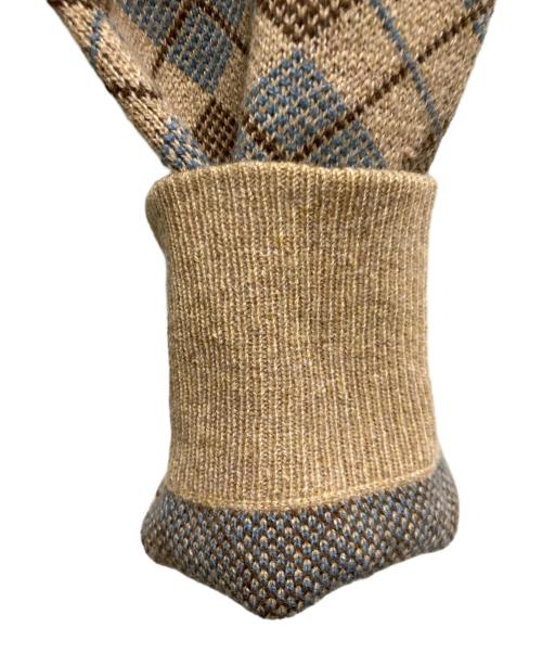 RRL（ダブルアールエル）RRL (ダブルアールエル) アーガイルVネックニット ブルー×ブラウン サイズ:XSの古着・服飾アイテム