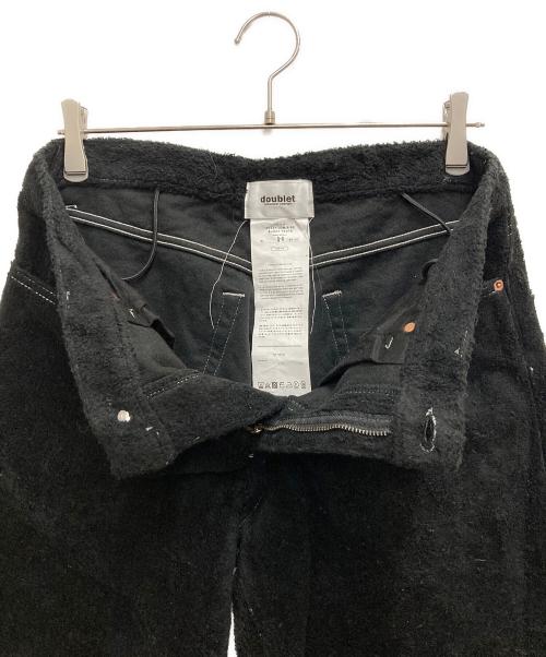 doublet（ダブレット）doublet (ダブレット) FUZZY LOW-RISE BUGGY PANTS ブラック サイズ:Mの古着・服飾アイテム