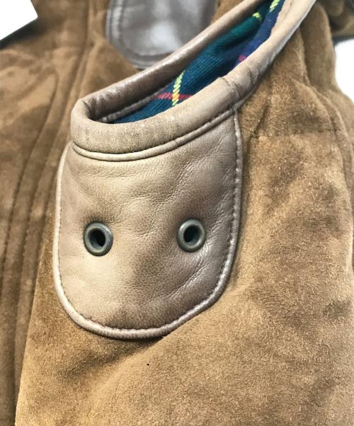 POLO RALPH LAUREN（ポロ・ラルフローレン）POLO RALPH LAUREN (ポロ・ラルフローレン) 切替レザーベスト ブラウン サイズ:Lの古着・服飾アイテム