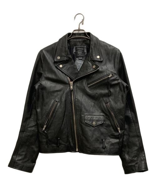 ART COMES FIRST（アートカムズファースト）ART COMES FIRST (アートカムズファースト) テープデザインライダースジャケット ブラック サイズ:Ⅿの古着・服飾アイテム