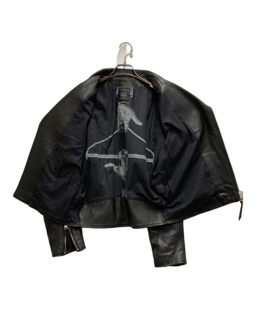 ART COMES FIRST（アートカムズファースト）ART COMES FIRST (アートカムズファースト) テープデザインライダースジャケット ブラック サイズ:Ⅿの古着・服飾アイテム