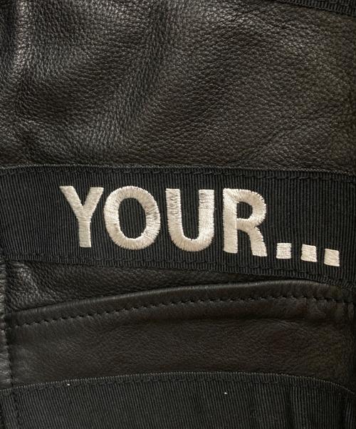 ART COMES FIRST（アートカムズファースト）ART COMES FIRST (アートカムズファースト) テープデザインライダースジャケット ブラック サイズ:Ⅿの古着・服飾アイテム