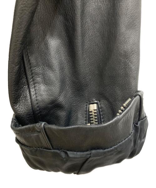 ART COMES FIRST（アートカムズファースト）ART COMES FIRST (アートカムズファースト) テープデザインライダースジャケット ブラック サイズ:Ⅿの古着・服飾アイテム