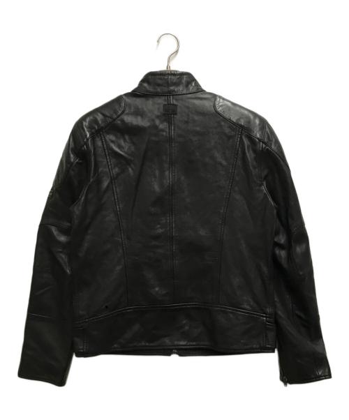 G-STAR RAW（ジースターロゥ）G-STAR RAW (ジースターロゥ) Biker Leather Jacket ブラック サイズ:Sの古着・服飾アイテム