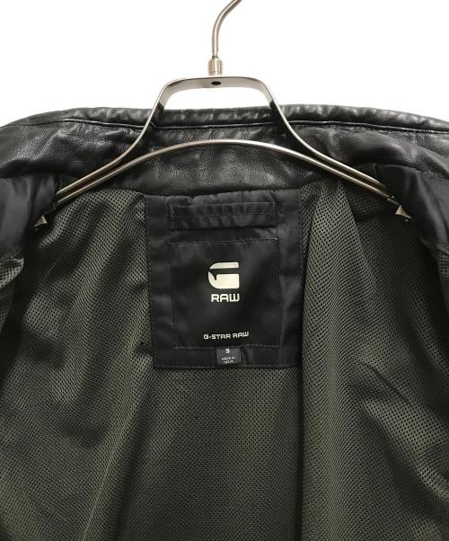 G-STAR RAW（ジースターロゥ）G-STAR RAW (ジースターロゥ) Biker Leather Jacket ブラック サイズ:Sの古着・服飾アイテム