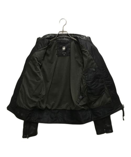 G-STAR RAW（ジースターロゥ）G-STAR RAW (ジースターロゥ) Biker Leather Jacket ブラック サイズ:Sの古着・服飾アイテム