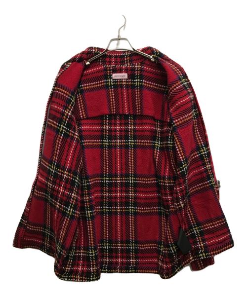 Palm Angels（パーム エンジェルス）Palm Angels (パーム エンジェルス) CHECK ZIPPED OVERSHIRT レッド サイズ:42の古着・服飾アイテム