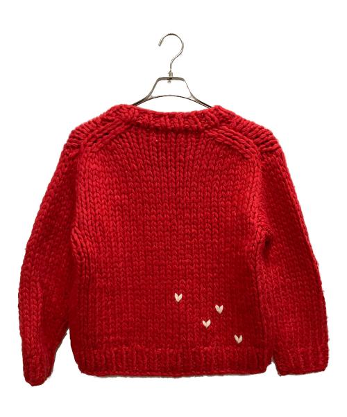 THE TOE（ザ・トゥー）THE TOE (ザ・トゥー) NOTTING HILL  HEART KNIT レッド サイズ:Sの古着・服飾アイテム