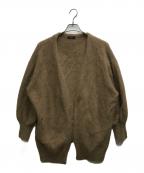 anuansアニュアンス）の古着「ラクーンニットカーディガン」｜ブラウン