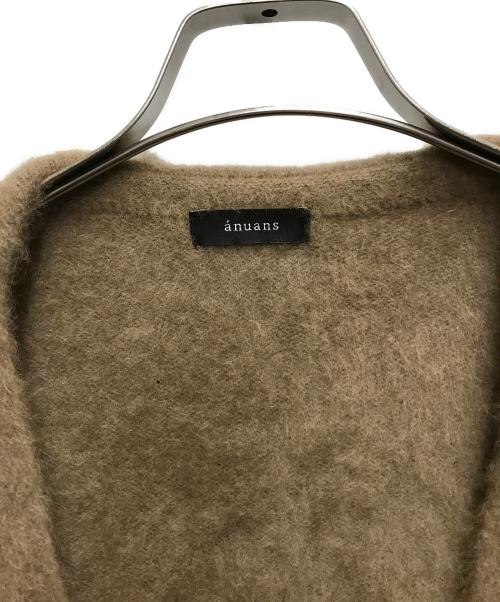 anuans（アニュアンス）anuans (アニュアンス) ラクーンニットカーディガン ブラウン サイズ:FREEの古着・服飾アイテム