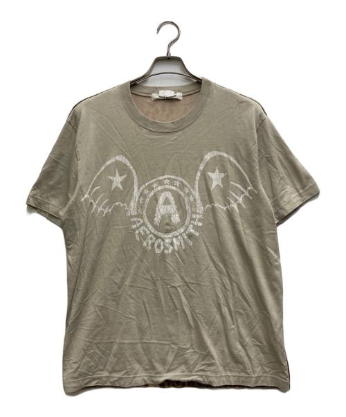 JUNYA WATANABE COMME des GARCONS（(ジュンヤワタナベ コムデギャルソン）JUNYA WATANABE COMME des GARCONS ((ジュンヤワタナベ コムデギャルソン) レオパードドッキングTシャツ ベージュ サイズ:Mの古着・服飾アイテム