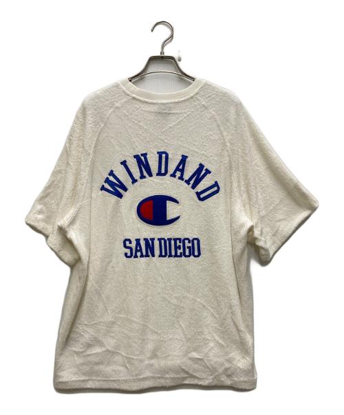 Champion（チャンピオン）Champion (チャンピオン) WIND AND SEA (ウィンダンシー) パイルTEE ホワイト サイズ:Lの古着・服飾アイテム